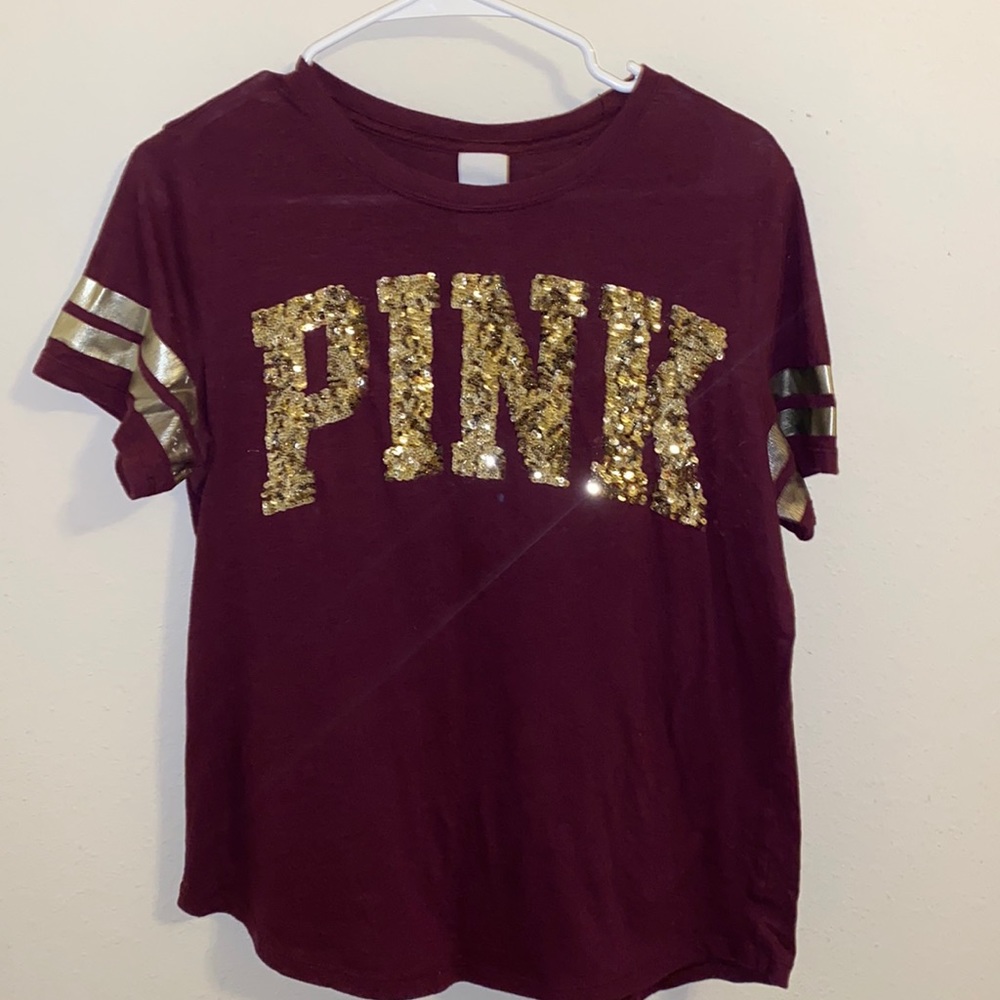 Gold sequin PINK shirt